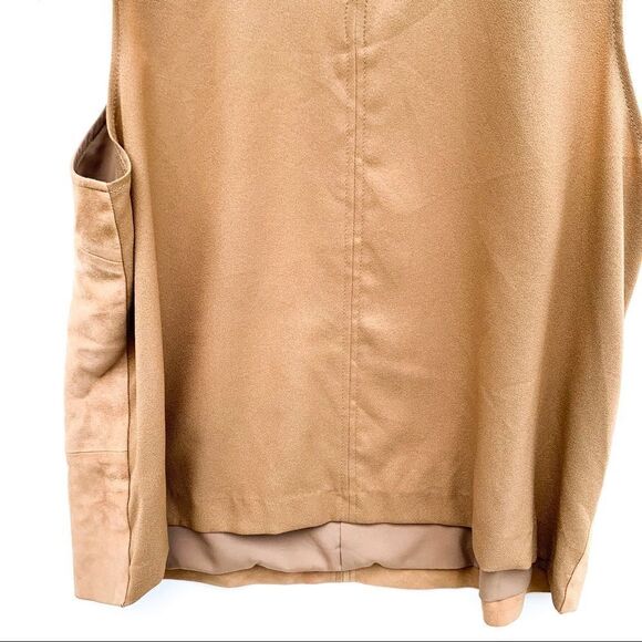 GAP Brown Camel Genuine Goat Suede Shell Top - Picture 12 of 13